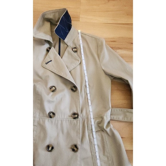 Topshop Double Breasted Trench Coat SZ 2 - Picture 8 of 11